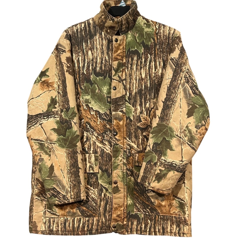 Duxbak Mens Realtree Camo Insulated Hunting Jacket Large Regular Vintage Style